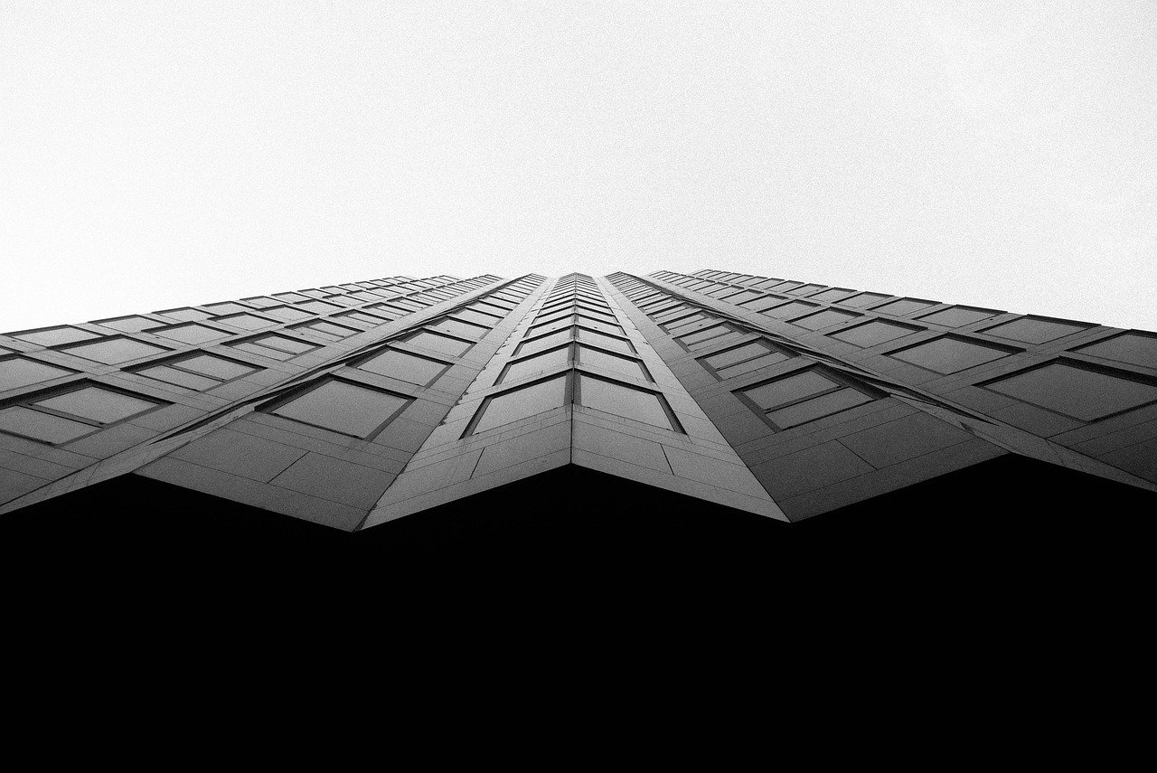 close up of a block of flats in London