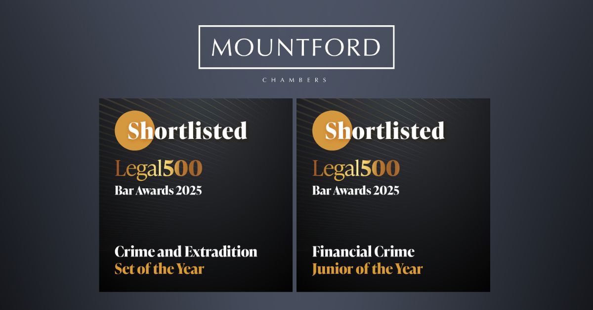 Legal 500 Bar Awards Mountford Chambers